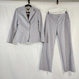 Women's Striped Blazer and Pants Set